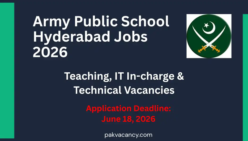 Army Public School APSIS Hyderabad Jobs 2026 – Faculty & IT Staff Openings