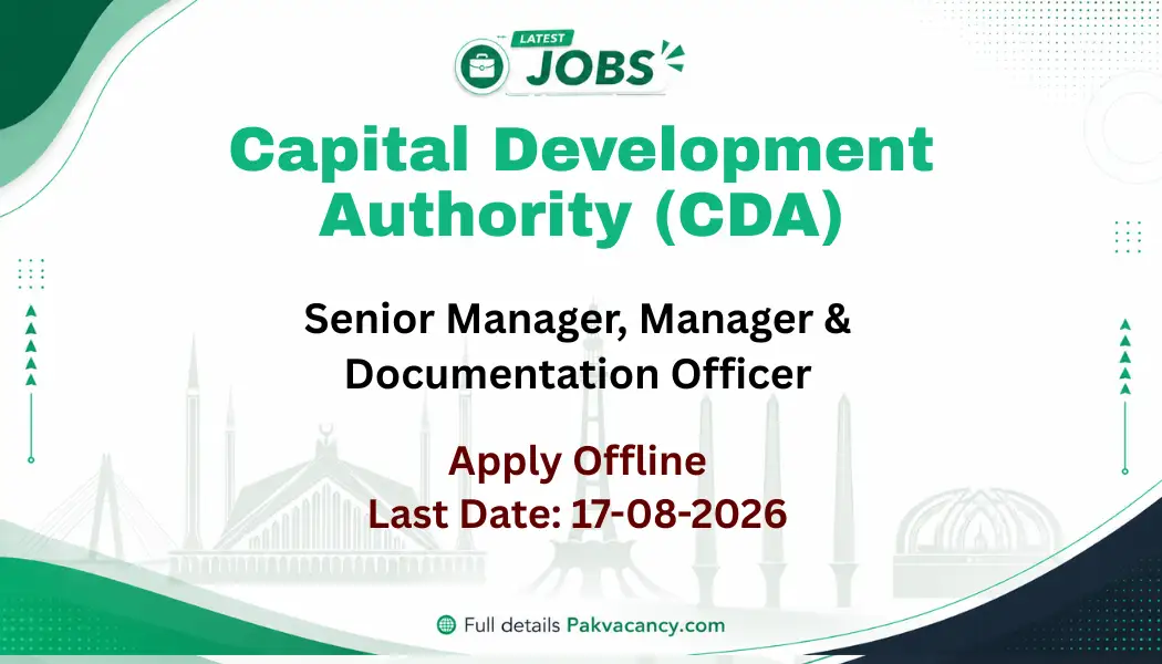 CDA Jobs 2026 Apply Offline | Capital Development Authority