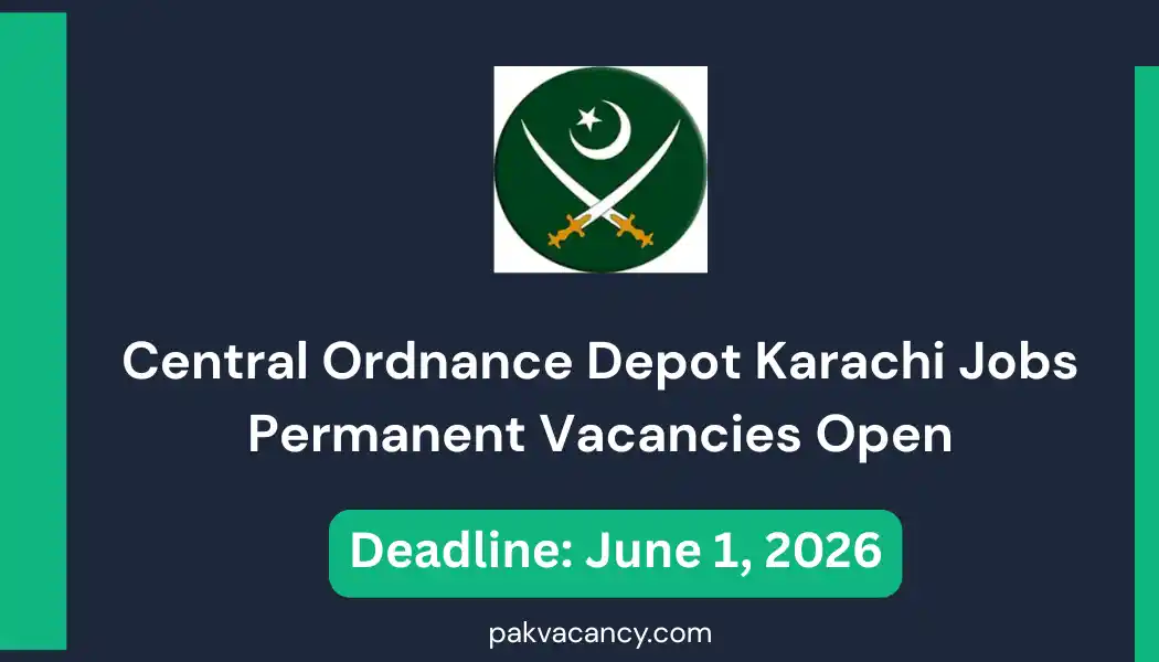 Central Ordnance Depot Karachi Jobs 2026
