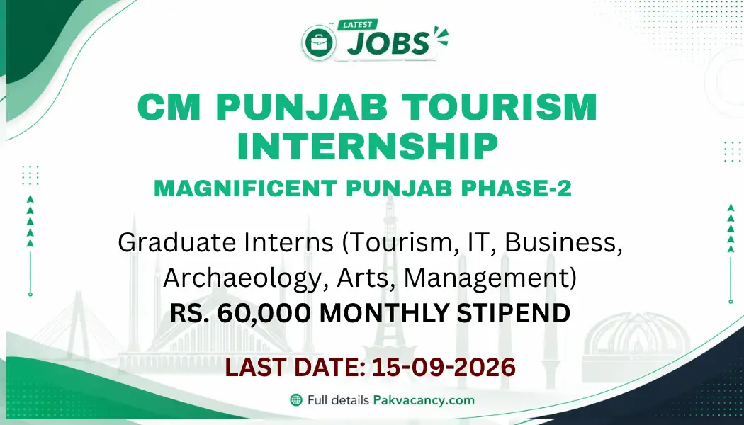 CM Punjab Magnificent Tourism Internship Program Phase 2 (Rs. 60,000 Stipend)