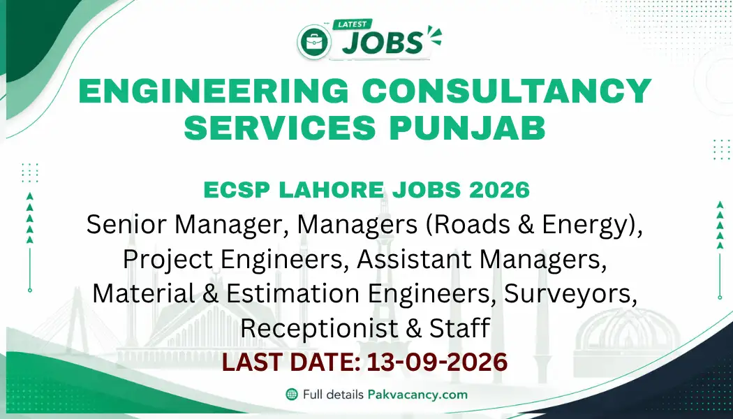 ECSP Lahore Jobs 2026 Apply Online – Engineering Consultancy Services Punjab