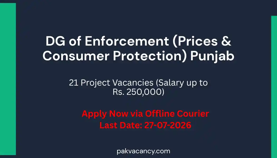 Enforcement Prices & Consumer Protection Punjab Jobs 2026
