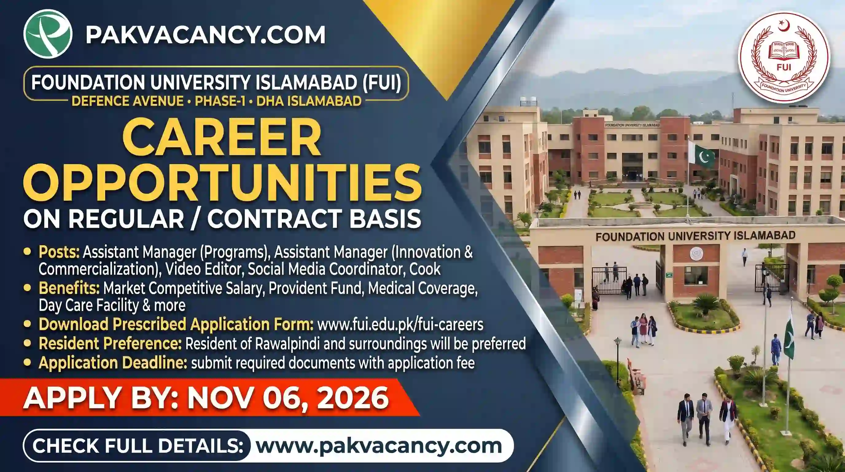 Foundation University Islamabad Jobs 2026