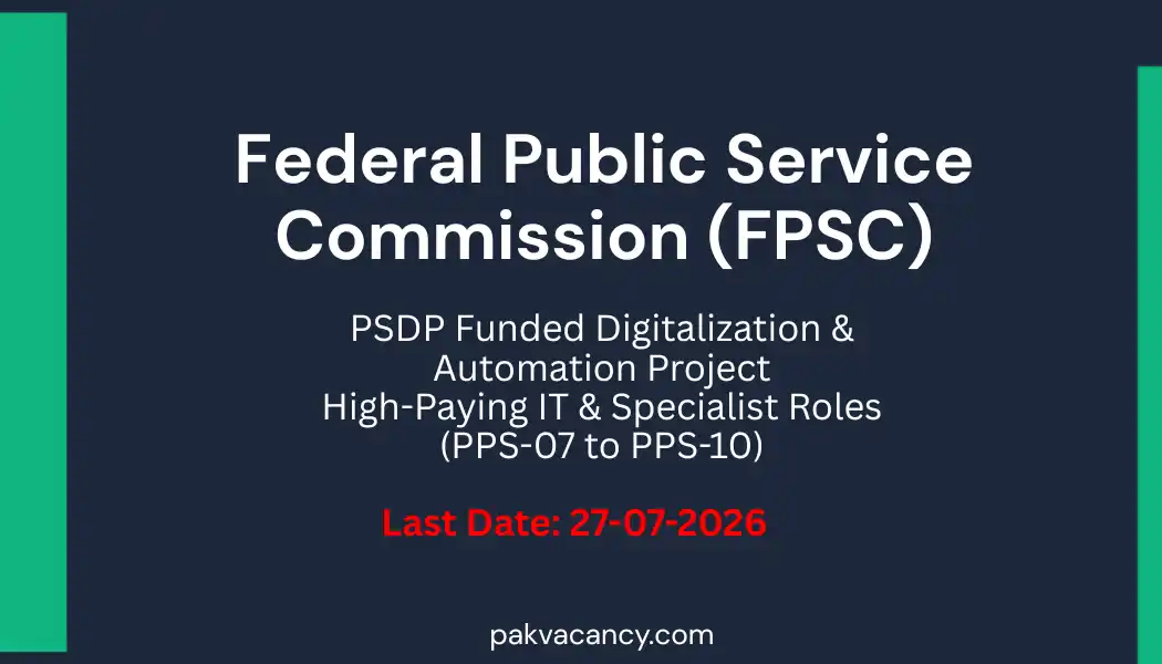FPSC Automation Project Jobs 2026 – Federal Public Service Commission