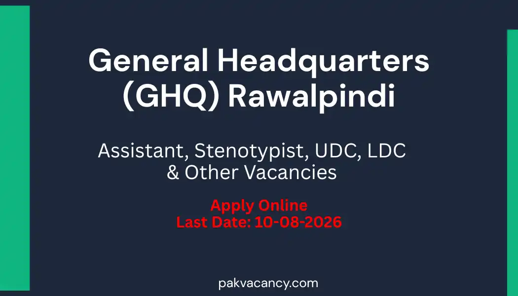 GHQ Rawalpindi Jobs 2026 Apply Online | Latest Government Jobs