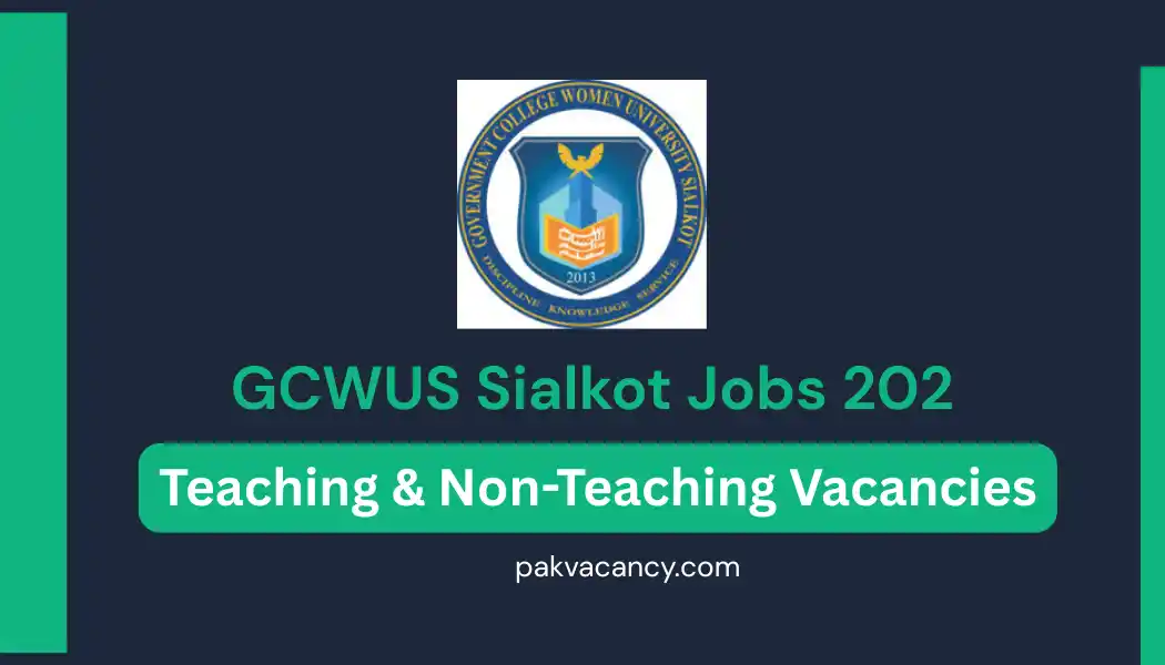 Govt. College Women University Sialkot (GCWUS) Jobs 2026