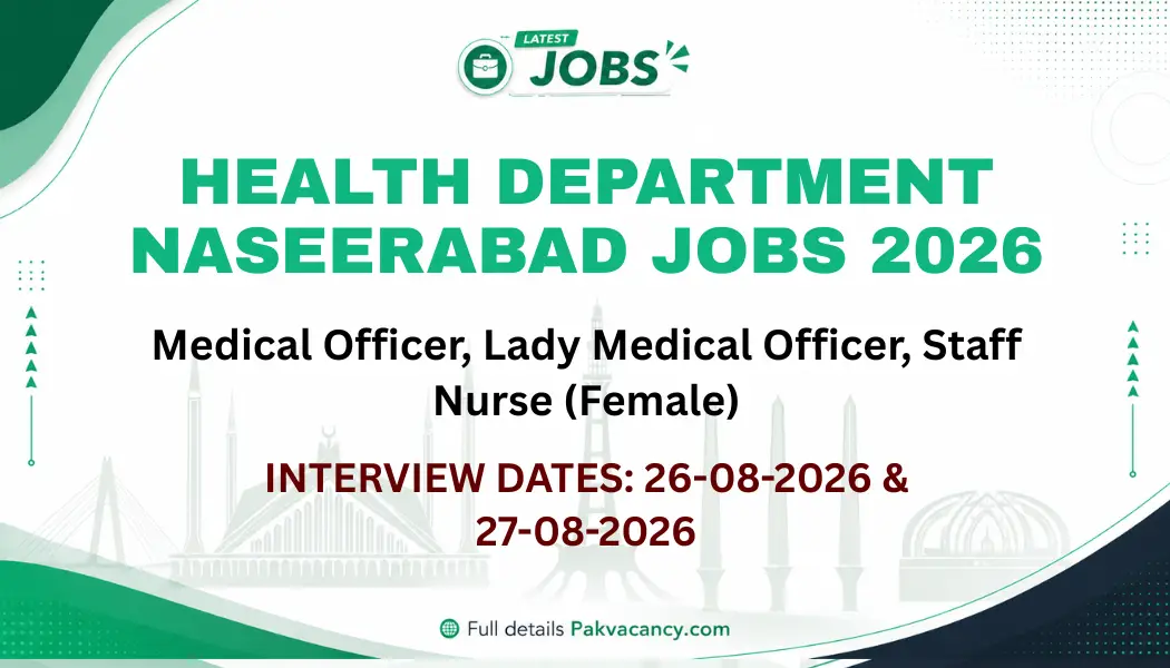 Health Department Naseerabad Division Jobs 2026 Walk in Interview