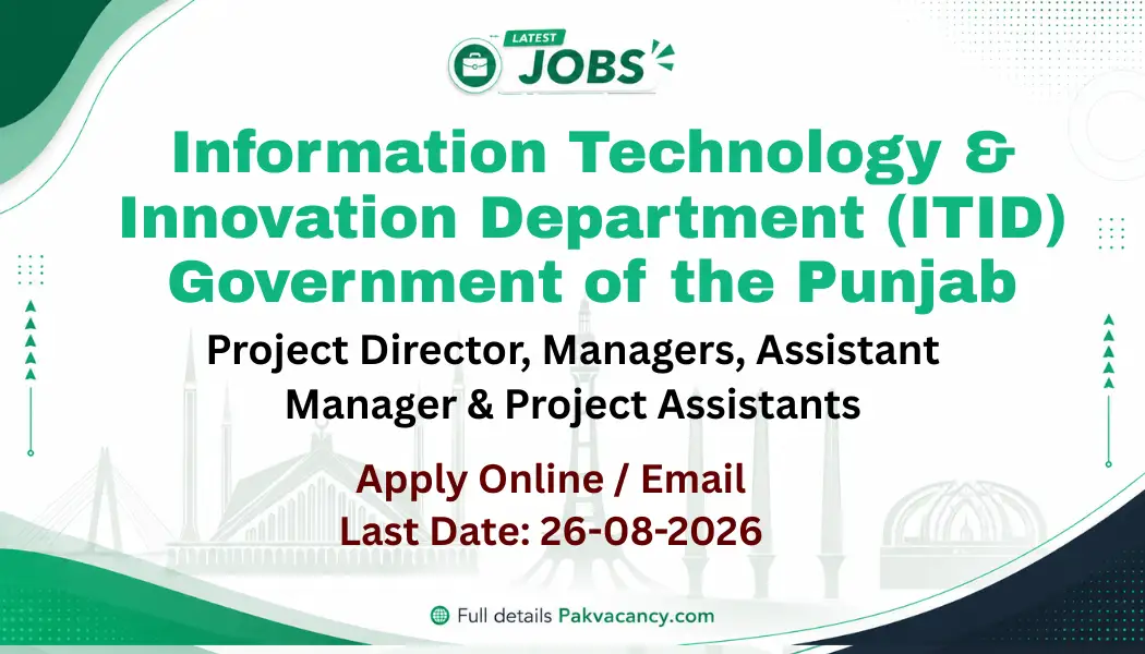 Information Technology & Innovation Department Punjab Jobs 2026 Apply