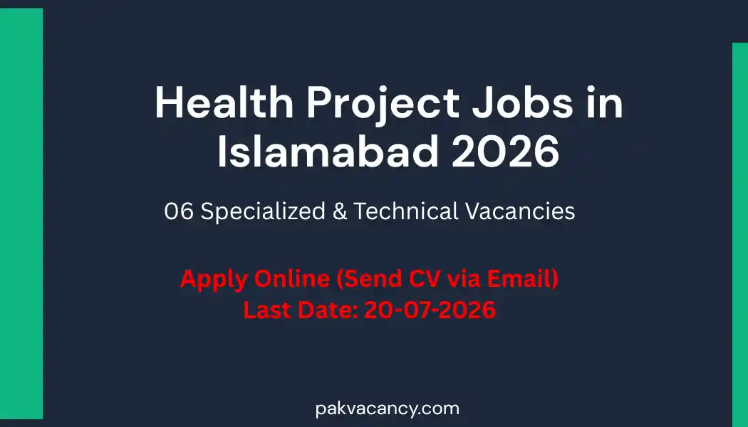 Islamabad Health Project Jobs 2026 – Apply Online via Email