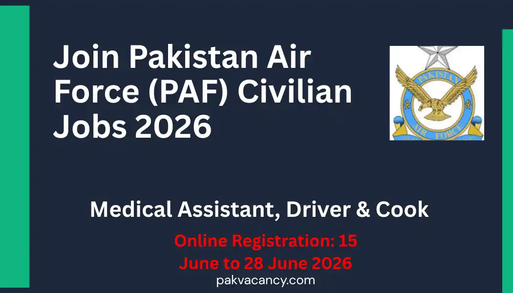 Join PAF as Civilian 2026 – Online Registration Open for Medical Assistants, Drivers & Cooks