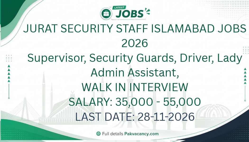 Jurat Security Staff Islamabad Jobs 2026 Walk in Interview