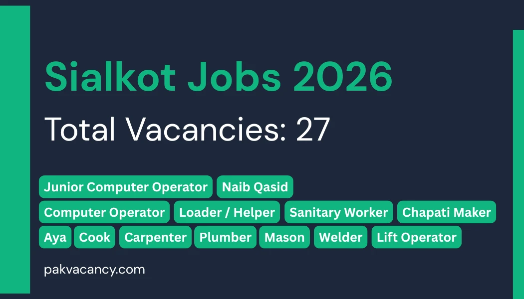 Khawaja Muhammad Safdar Medical College Sialkot Jobs 2026 – Daily Wages Vacancies Announced