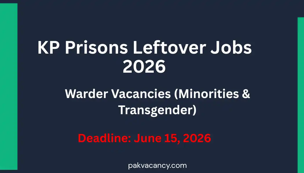 KP Prisons Department Warder Jobs 2026 – Apply Online via ETEA