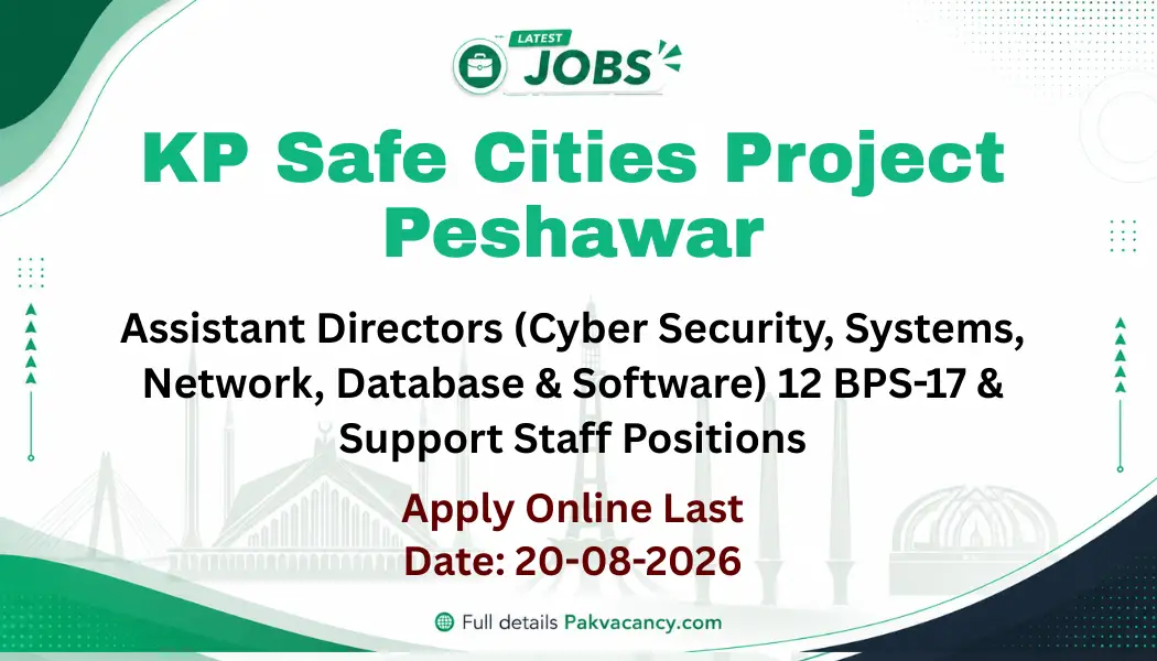 KP Safe Cities Project Jobs 2026 Apply Online via ETEA
