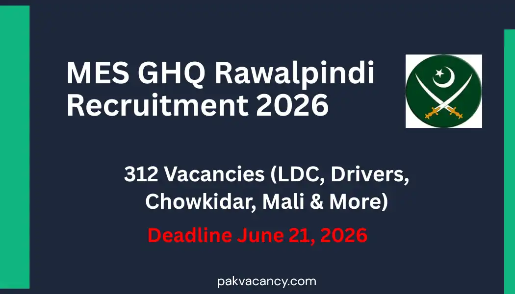 MES Jobs 2026 – Military Engineering Services Online Application Portal