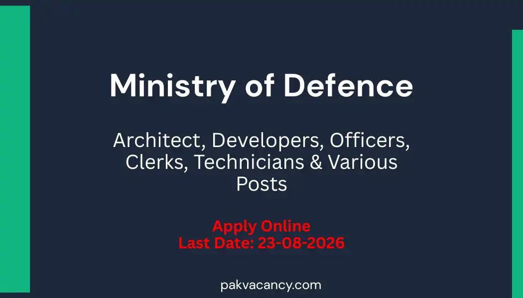 Ministry of Defence Jobs 2026 Apply Online | Latest Government Jobs