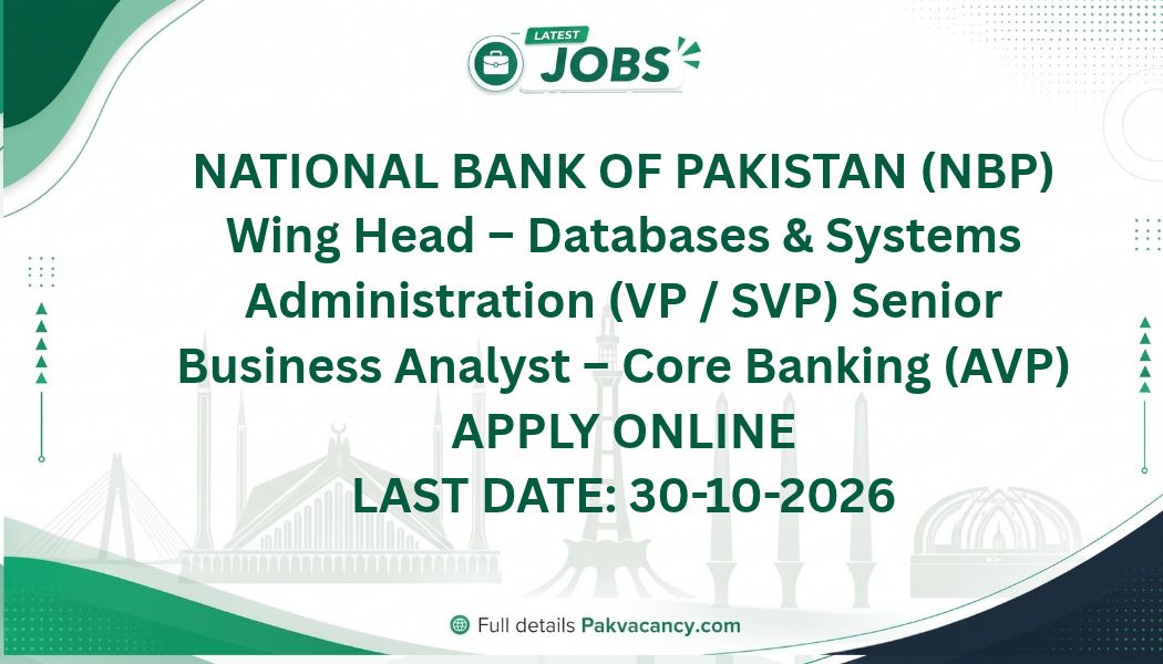 National Bank of Pakistan Jobs 2026 Apply Online – Latest NBP IT Vacancies