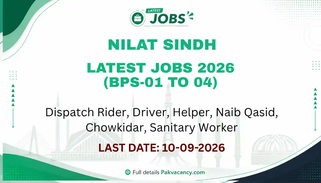 NILAT Karachi Jobs 2026 – Latest Sindh Vacancies