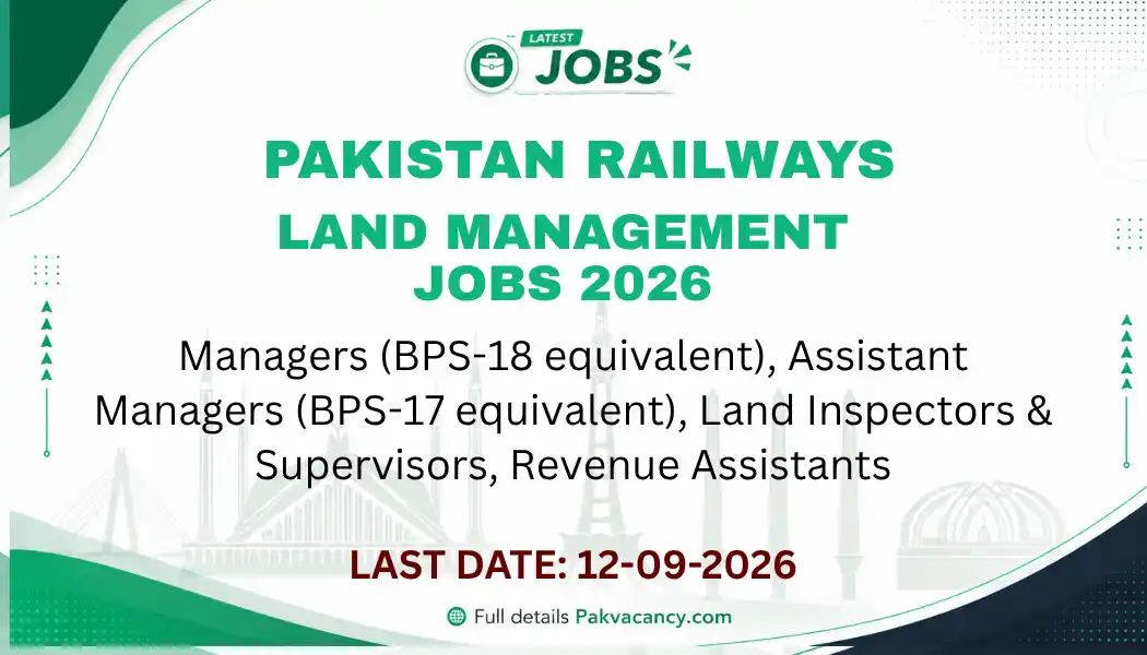 Pakistan Railways Jobs 2026 Apply Online – Land Management Directorate