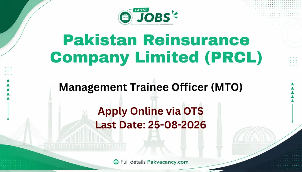 Pakistan Reinsurance Company MTO Jobs 2026 Apply Online OTS