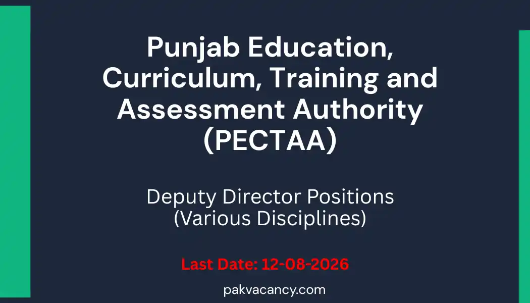 PECTAA Jobs 2026 Apply Online | Deputy Director Positions