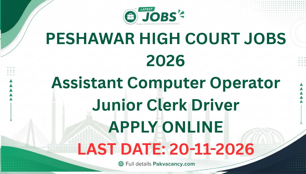 Peshawar High Court Jobs 2026 Apply Online – Latest ETEA Vacancies