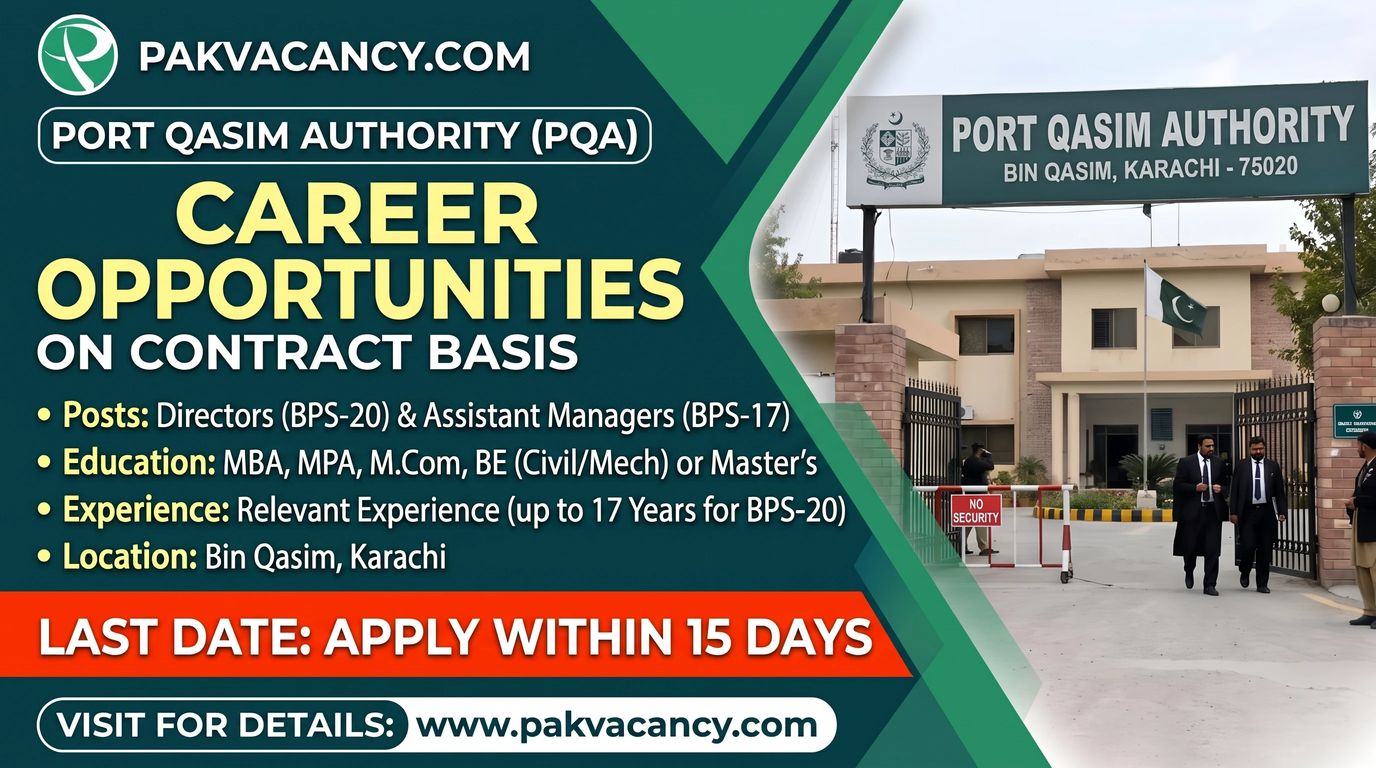 Port Qasim Authority Jobs 2026 Karachi