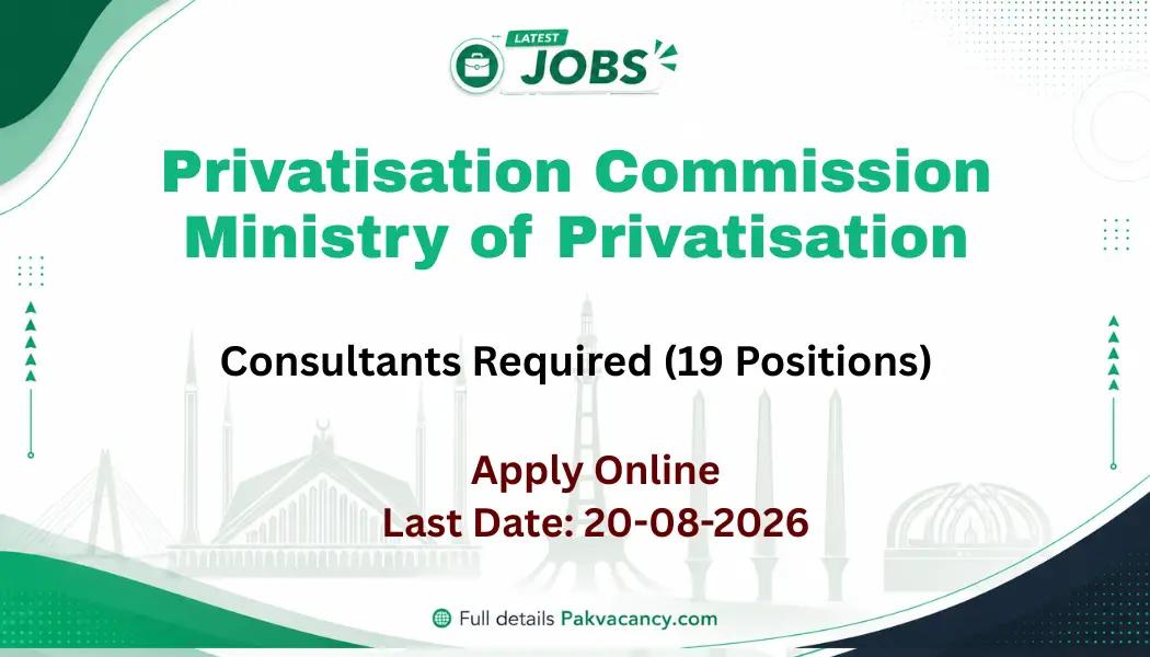 Privatisation Commission Jobs 2026 Apply Online | Ministry Jobs