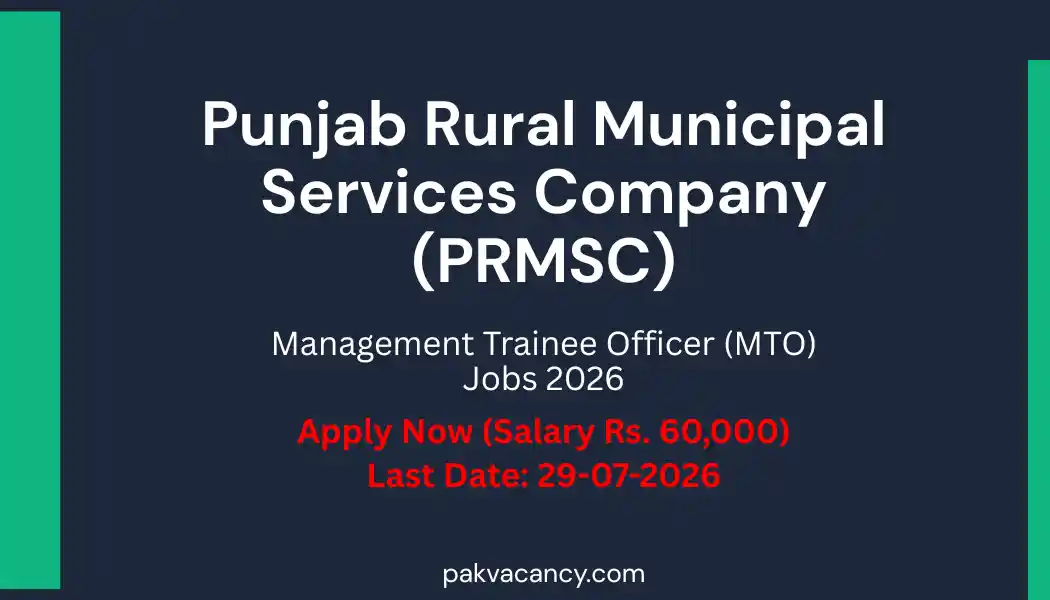 PRMSC Management Trainee Officer Jobs 2026 – Apply Offline