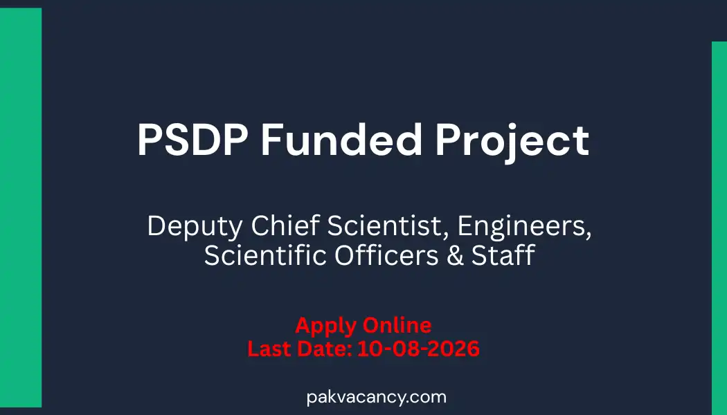 PSDP Project Jobs 2026 Apply Online | Latest Government Jobs PakVacancy