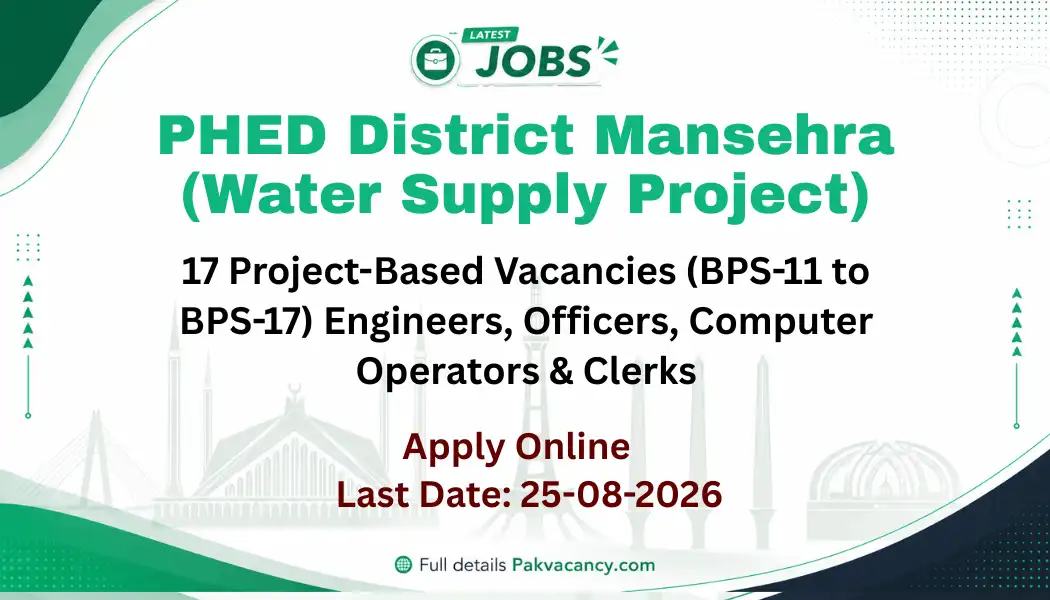 Public Health Engineering Department Mansehra Jobs 2026 Apply Online