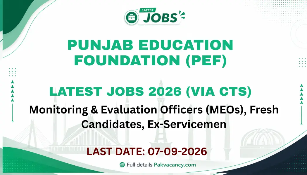 Punjab Education Foundation PEF Jobs 2026 Apply Online CTS
