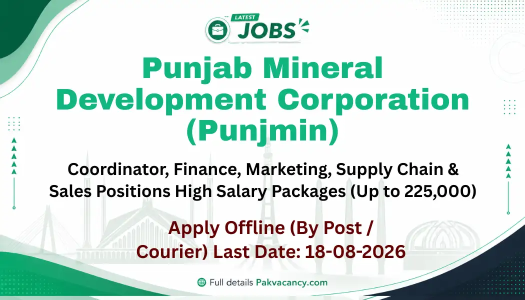 Punjab Mineral Development Corporation Punjmin Jobs 2026 Apply Offline