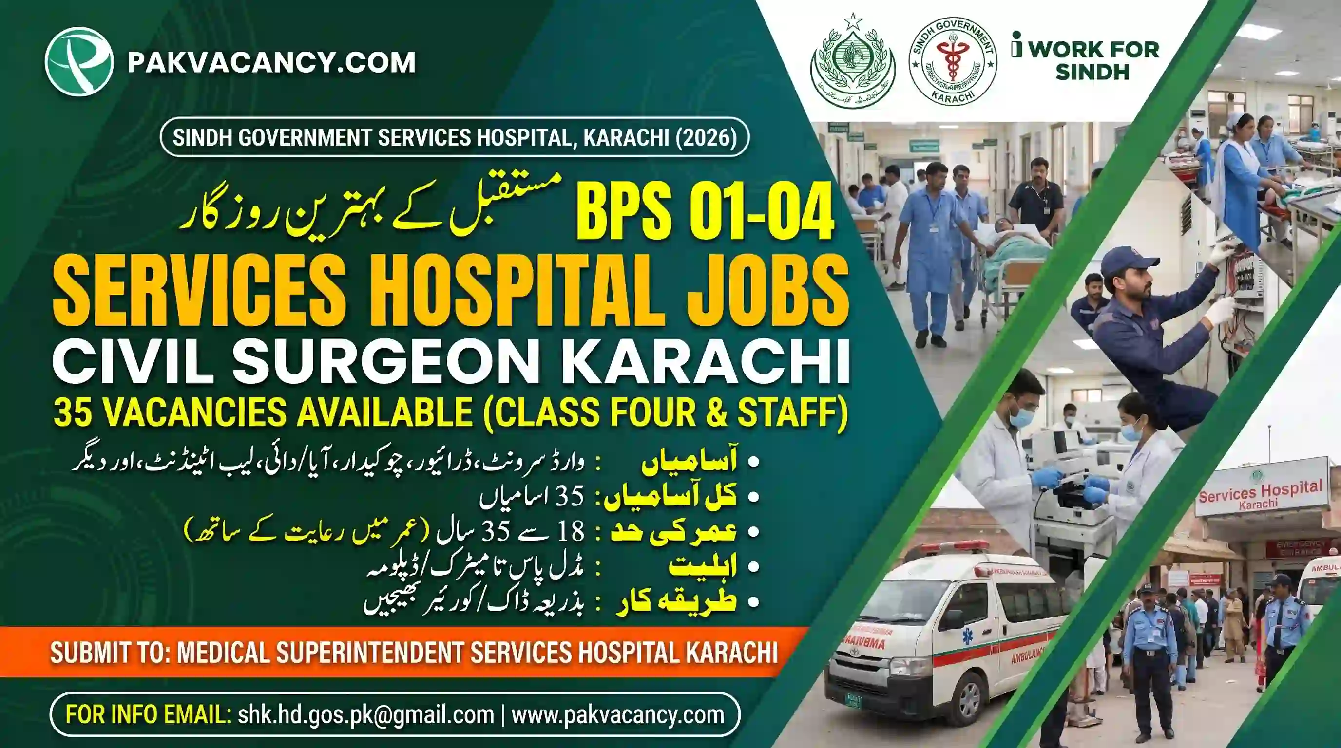 Services Hospital Karachi Jobs 2026