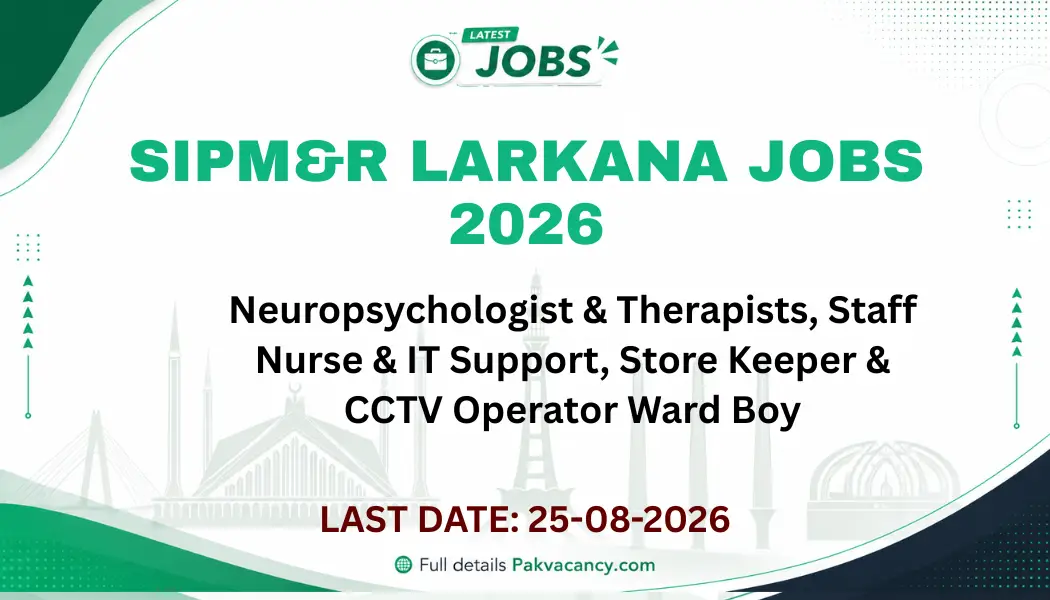 SIPM&R Larkana Jobs 2026 Apply Online – Latest Sindh Vacancies