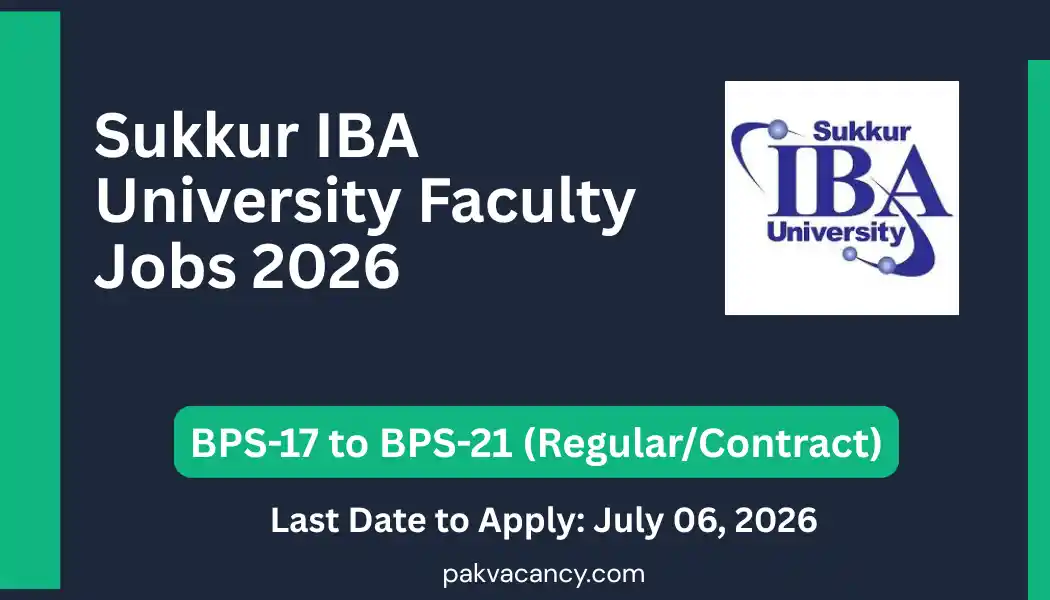 Sukkur IBA University Jobs 2026 – Faculty Careers Online Application