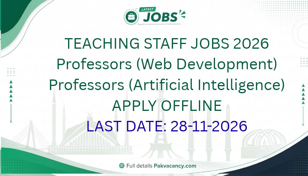 Teaching Staff Jobs 2026 – Web Development & AI Professors