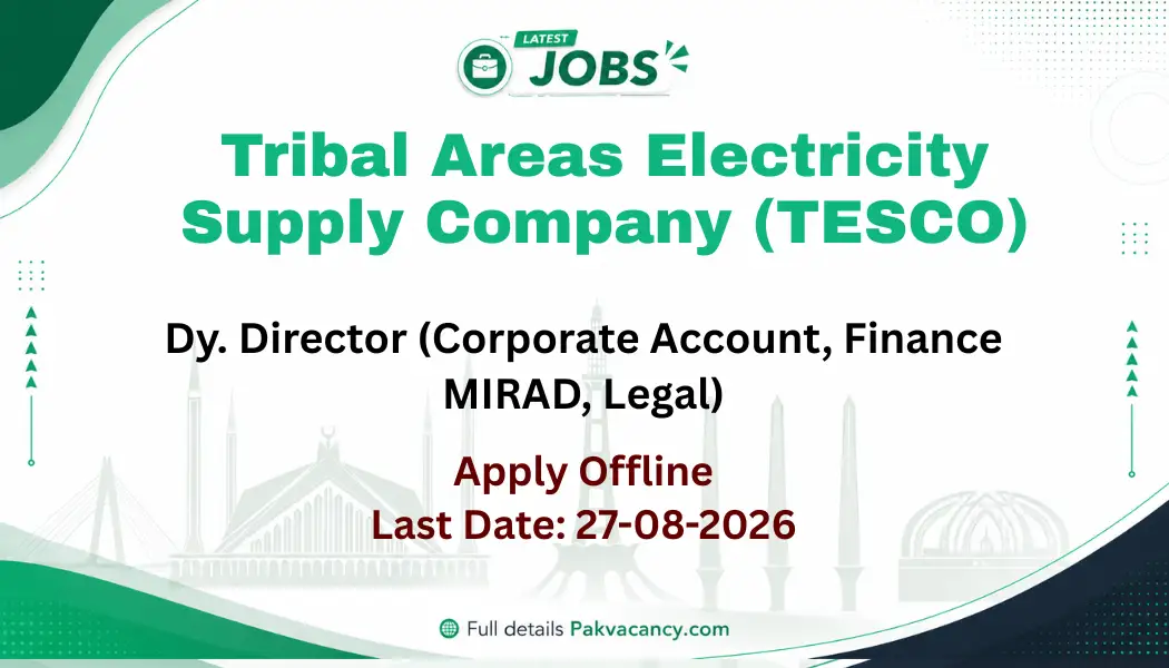 TESCO Deputy Director Jobs 2026 Apply Offline | BPS-18 Posts