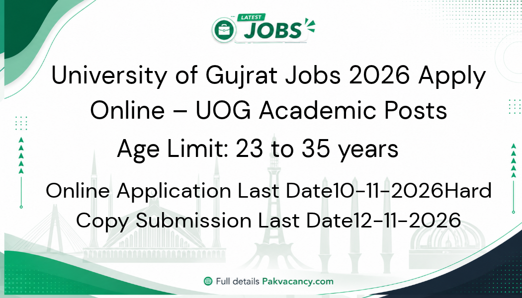University of Gujrat Jobs 2026 Apply Online – UOG Academic Posts