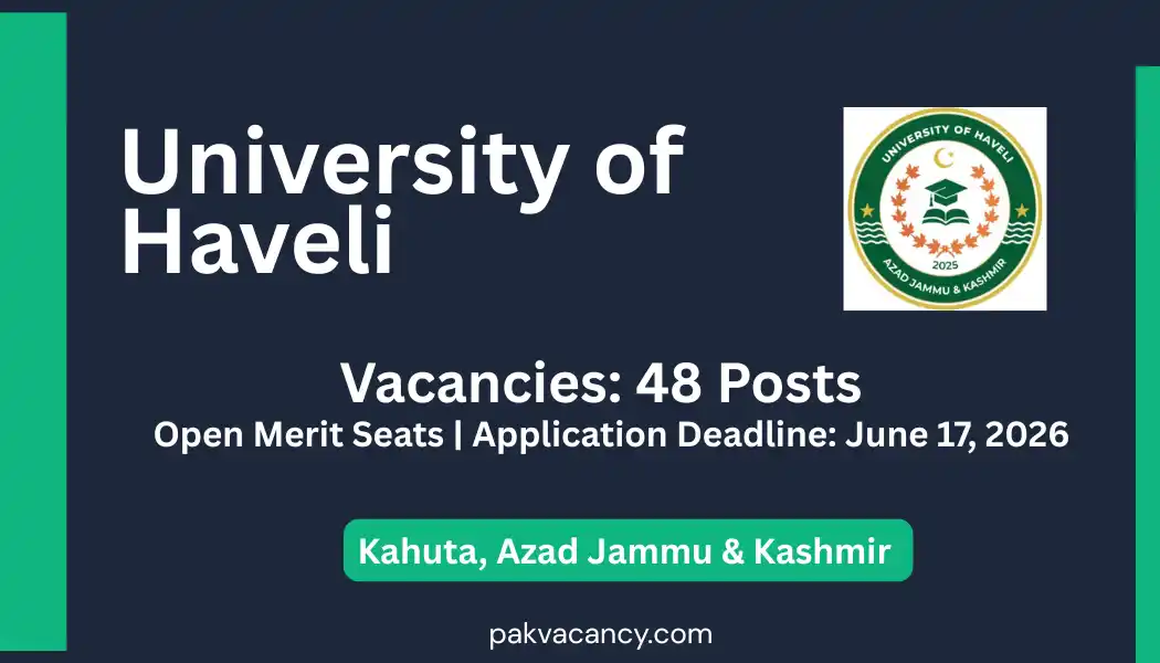 University of Haveli AJK Jobs 2026 – Faculty & Staff Vacancies