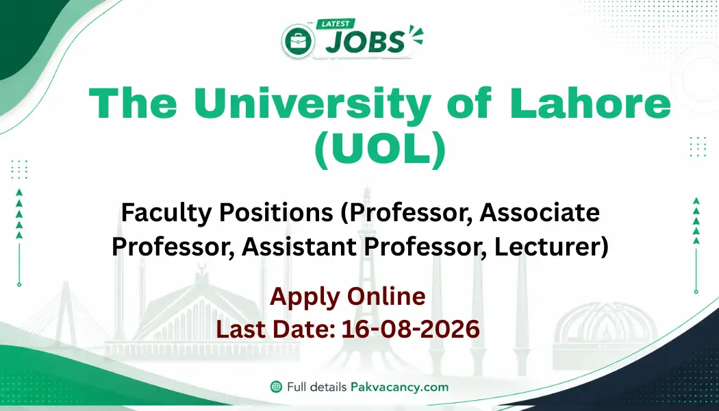 University of Lahore Jobs 2026 Apply Online | Faculty Positions