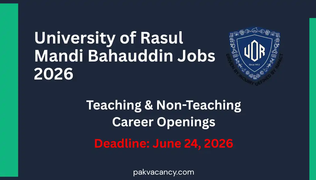 University of Rasul Mandi Bahauddin Jobs 2026 – Faculty & Staff Vacancies