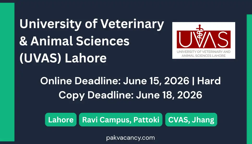 UVAS Lahore Professor Jobs 2026 – Multiple Campuses Vacancies Open