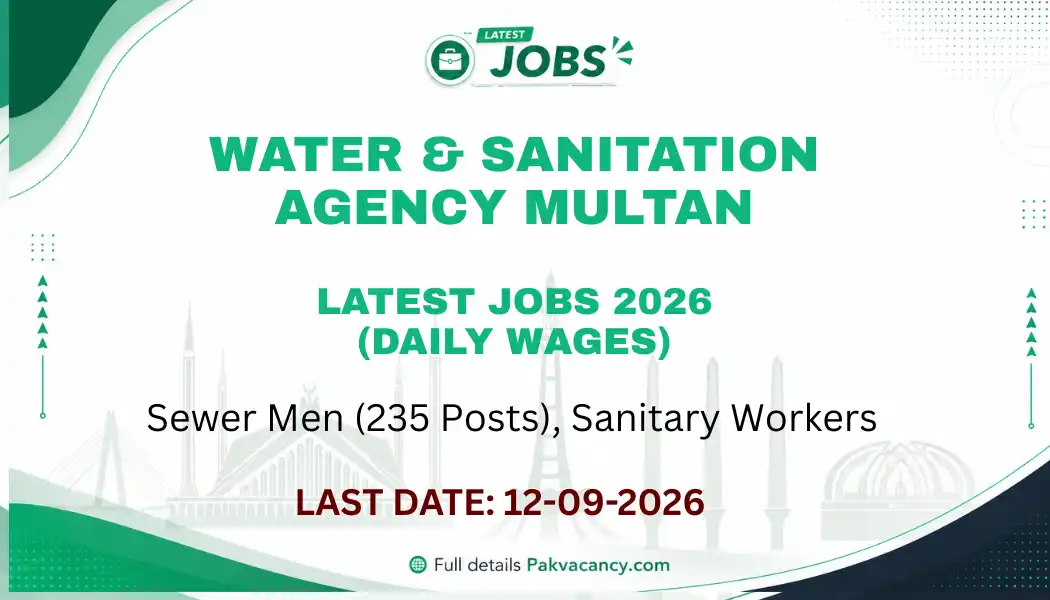WASA Multan Jobs 2026 – 235 Sewer Men Vacancies